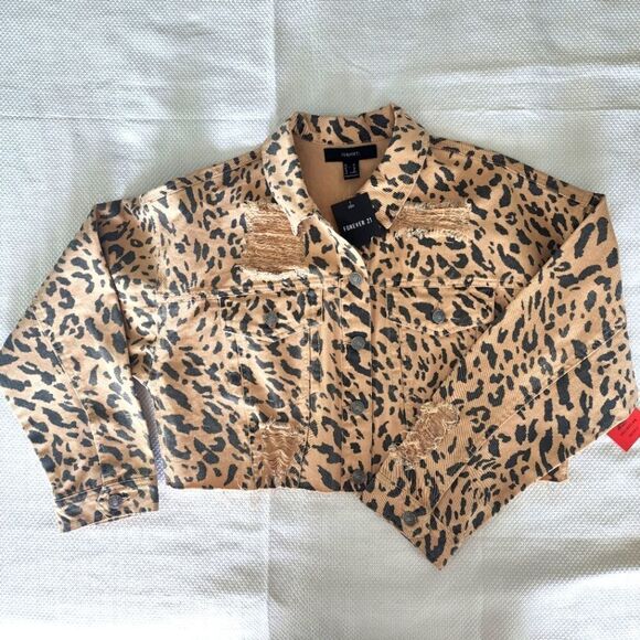 Forever 21 jacket leopard print new with tags - Picture 2 of 16